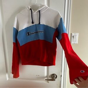 Champion reverse weave flare crop hoodie